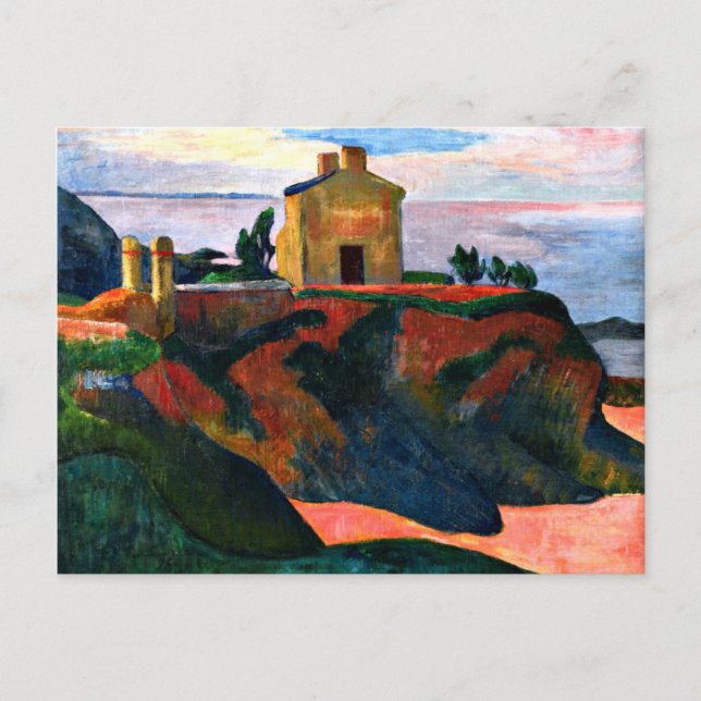 Gauguin - Das Haus in Pan-Du Postkarte (Vorderseite)