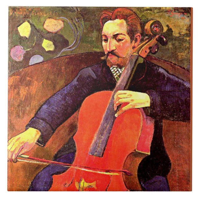 Gauguin - Der Cellist Fliese (Vorderseite)