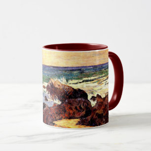 Gauguin - Felsen und Meer, 1886, Malerei Tasse
