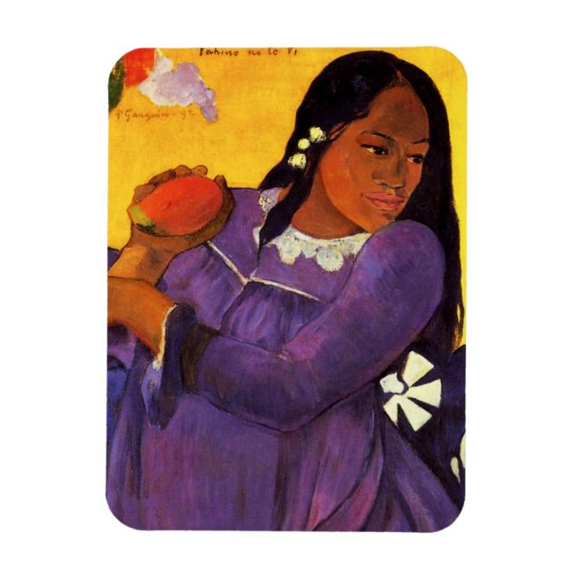 Gauguin Frau mit einem Mango-Magnet Magnet (Vertikal)
