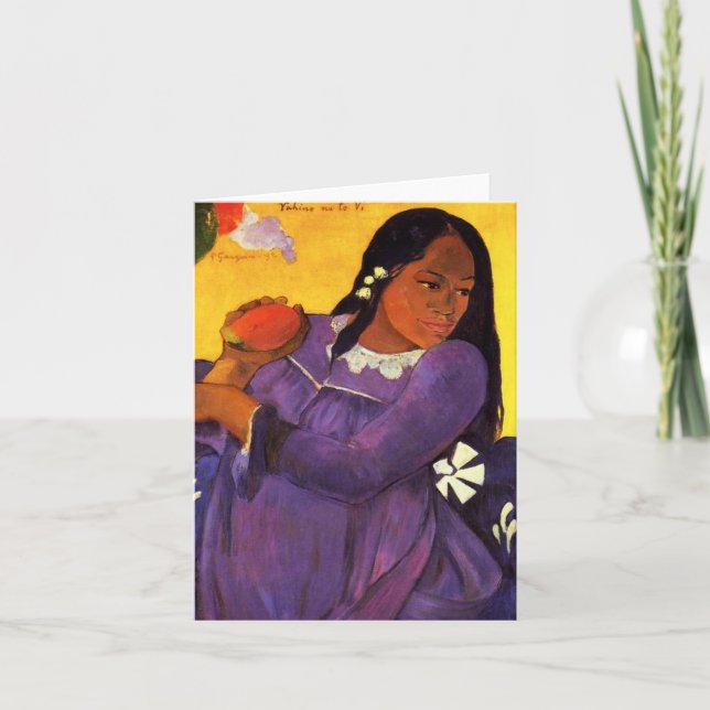 Gauguin Frau mit Mango-Karte Karte (Vorderseite)