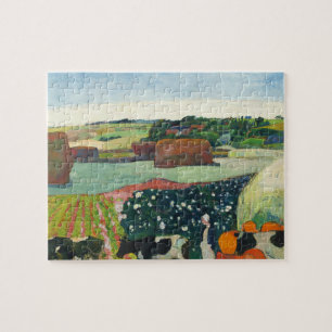 Gauguin Heuschober in der Bretagne Vintage Kunstpo