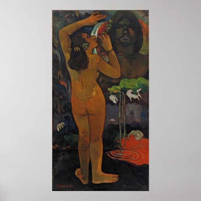 Gauguin - Hina Tefatou (Mond und Erde) 1893 Poster (Vorne)