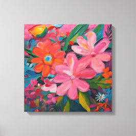 Gauguin Inspiriert Rosa Floral Leinwanddruck