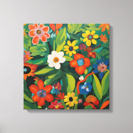 Gauguin Inspirierte weiße grüne Blüte Leinwanddruck