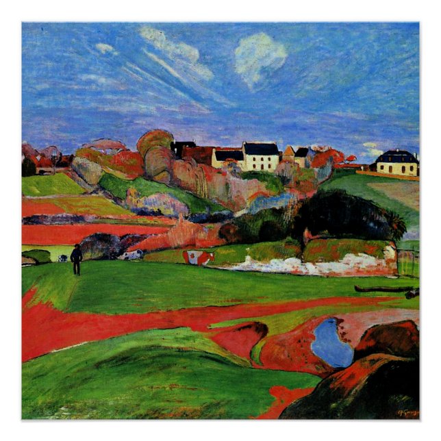 Gauguin - Landschaft bei le Pouldu Poster (Vorderseite)