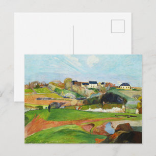 Gauguin-Landschaft bei Le Pouldu Vintage-Kunstprin Postkarte