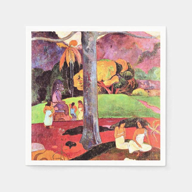 Gauguin - Olden Times, 1892, Tahiti Serviette (Vorderseite)