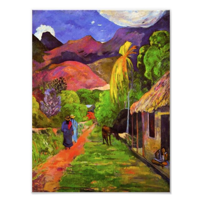 Gauguin Road in Tahiti Foto Print (Vorne)