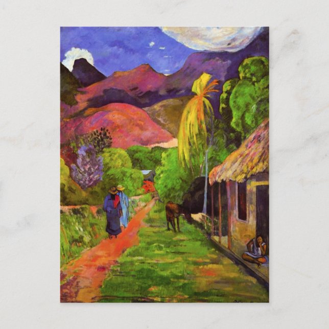 Gauguin Road in Tahiti Postcard Postkarte (Vorderseite)