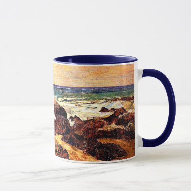 Gauguin - Rocks and Sea, 1886, painting Tasse (Rechts)