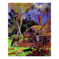 Gauguin - Schwarze Schweine