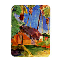 Gauguin - Strohhütte unter den Palmen