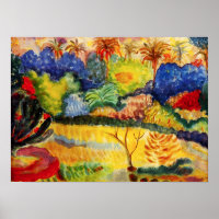 Gauguin Tahitian Landscape Poster