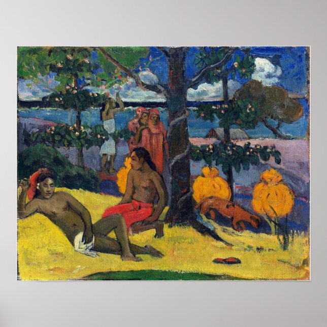 Gauguin - Tahitianische Szene 1896 Poster (Vorne)
