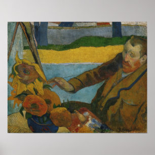 Gauguin - Vincent Van Gogh Gemälde Sunflowers Poster