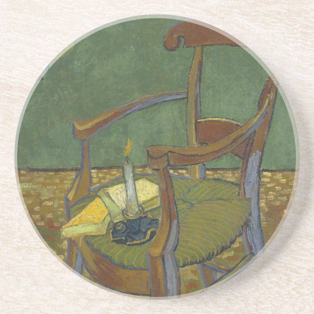 Gauguins Stuhl Sandstein Untersetzer (Vorne)