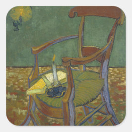 Gauguins Vorsitzender von Vincent Van Gogh Quadratischer Aufkleber