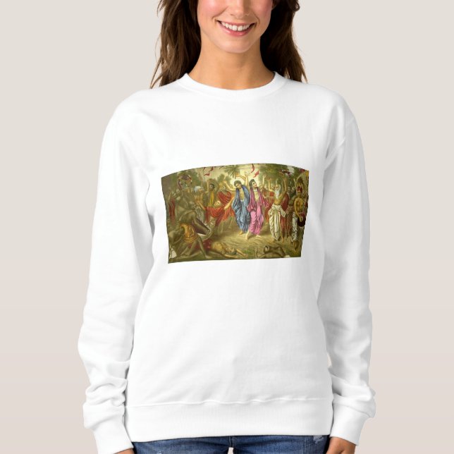 Gaur Nitai Harinama Samkirtan doppelseitiges Sweatshirt (Vorderseite)