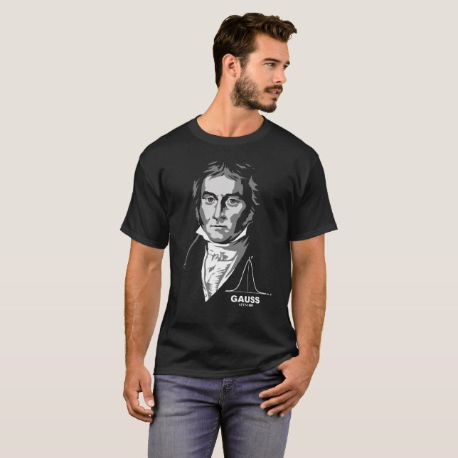 Gauß-Shirt II (mit Bell-Kurve) T-Shirt (Vorne ganz)
