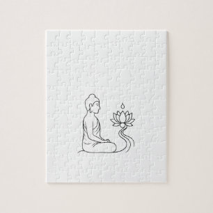 Gautam Buddh Dhamma Meditationspuzzle Friedlich