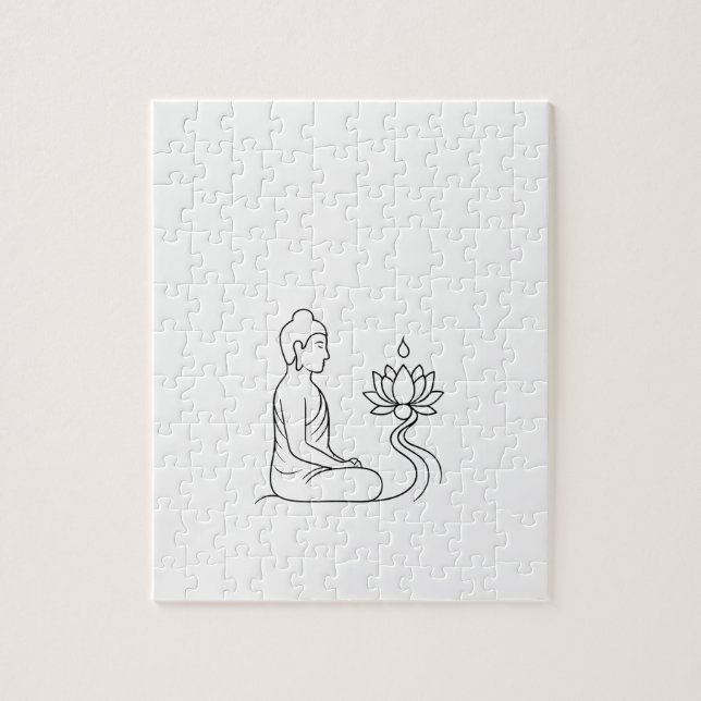 Gautam Buddh Dhamma Meditationspuzzle | Friedlich  (Vertikal)