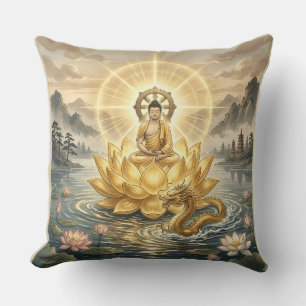Gautam Buddh Meditation Art Kissen - Friedlicher D