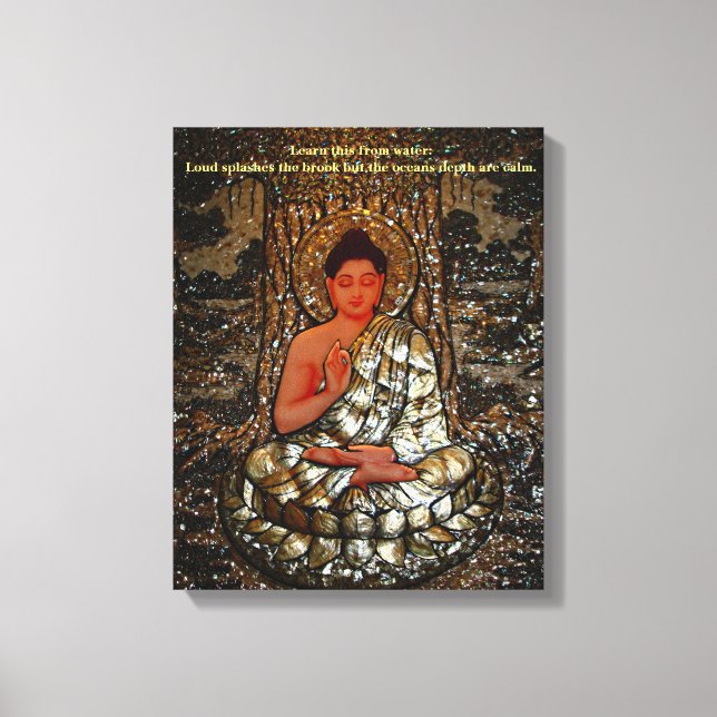 Gautam Buddha: Das Erleuchtete Leinwanddruck (Vorderseite)