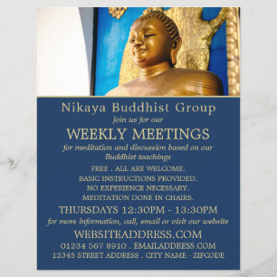 Gautama Buddha, Buddhistische Gruppenwerbung Flyer