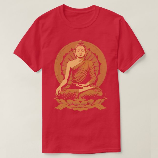 Gautama Buddha Meditations-Kaffee T-Shirt (Design vorne)