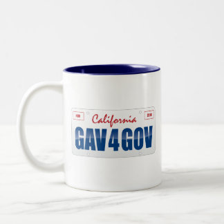 Gav 4 reg. Kfz-Kennzeichen Zweifarbige Tasse