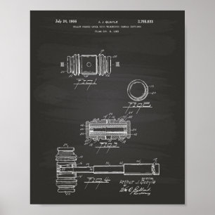 Gavel of Justice 1956 Patent Art - Chalkboard Poster