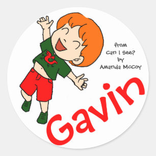 Gavin-Aufkleber Runder Aufkleber
