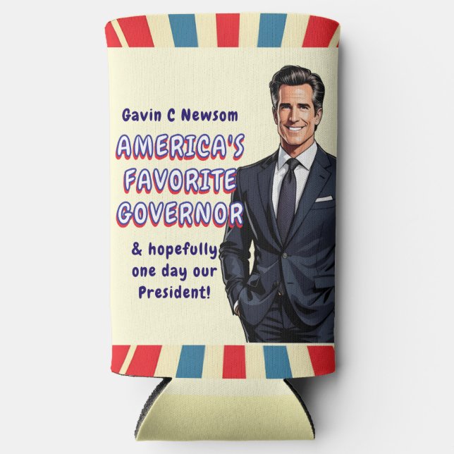 Gavin C Newsom | Amerikas Lieblingsgouverneur Selters Dosenkühler (Vorderseite)