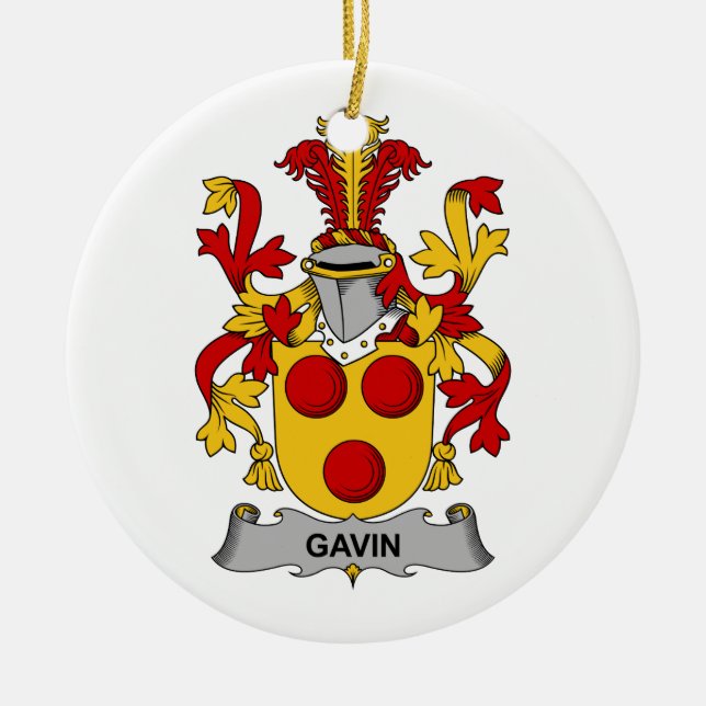 Gavin-Familienwappen Keramik Ornament (Vorne)
