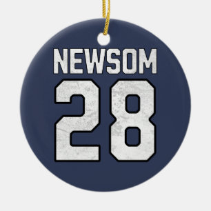 Gavin Newsom 2028 Für Präsident Nummer 28 Keramik Ornament