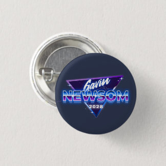 Gavin Newsom 2028 für Präsident Retro 80er Button