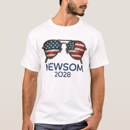 Gavin Newsom 2028 für Präsident Sonnenbrille T-Shirt