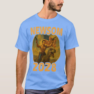 Gavin Newsom 2028 kühner patriotischer Führer reit T-Shirt