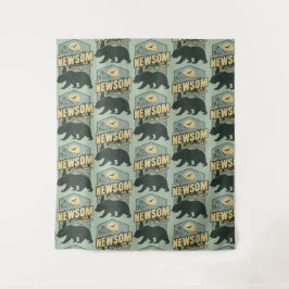 Gavin Newsom 2028 Resist Protect Defend Wandteppich