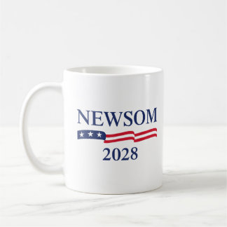 Gavin Newsom 2028 US-Flagge Wahlkampf-Kampagne Kaffeetasse