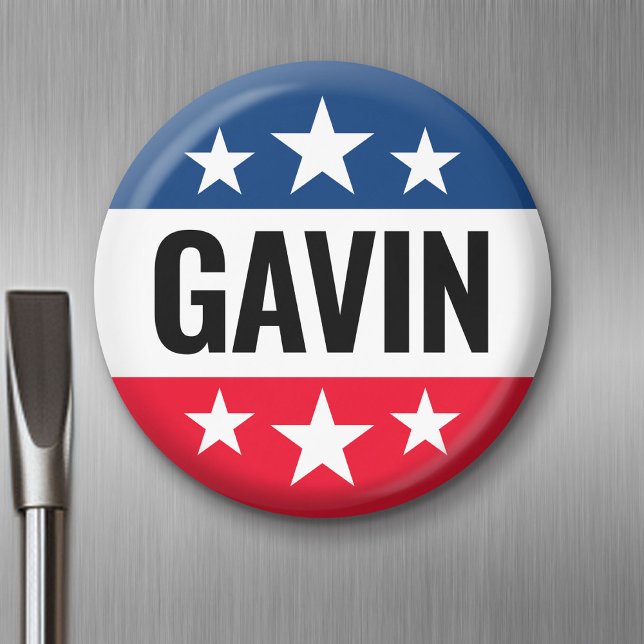 Gavin Newsom Campaign - Vintages Ike Design Magnet (Custom Magnet)