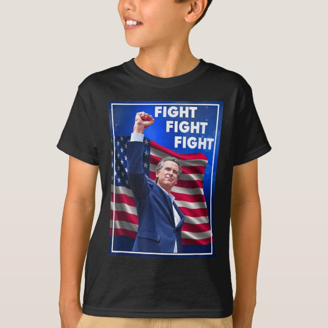 Gavin Newsom Fight Fight Fight, Funny Sarcastic Ga T-Shirt (Vorderseite)