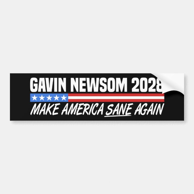 Gavin Newsom für den Präsidenten 2028 Autoaufkleber (Vorne)