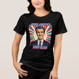 Gavin Newsom für Präsident 2028   Amerika Tri-Blend Shirt
