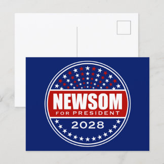 Gavin Newsom für Präsident 2028 Postkarte