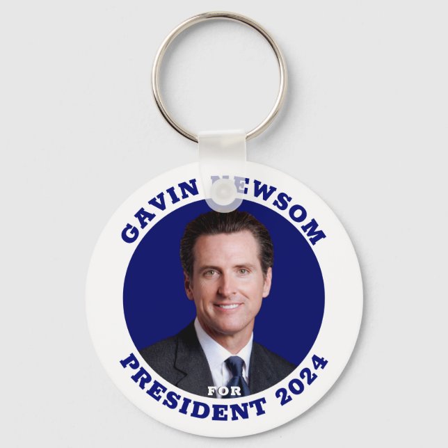 Gavin Newsom für Präsident Schlüsselanhänger (Vorderseite)