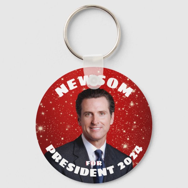 Gavin Newsom für Präsident Schlüsselanhänger (Vorderseite)