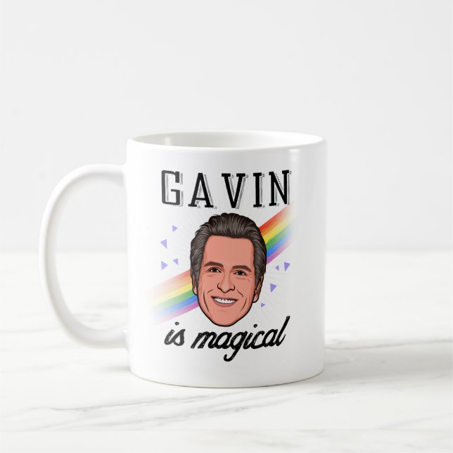 Gavin Newsom ist magisch Kaffeetasse (Links)