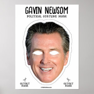 Gavin Newsom Kostüm-Maske Poster